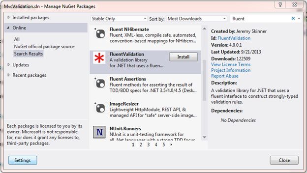 ASP.NET MVC5验证系列之Fluent Validation
