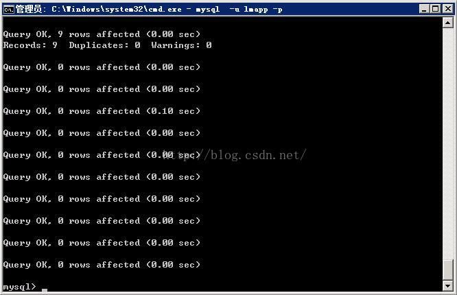 MySQL命令行导出导入数据库实例详解