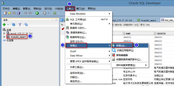 mysql数据库迁移至Oracle数据库