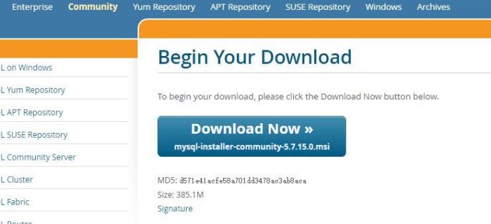 MySQL 5.7 版本的安装及简单使用（图文教程）