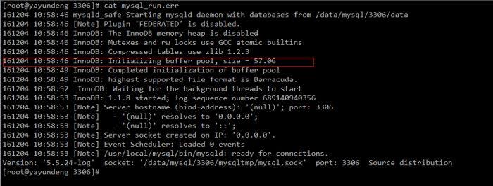 MySQL启动错误解决方法