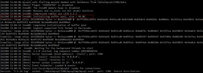 MySQL启动错误解决方法