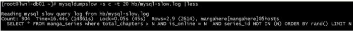 mysqldumpslow用法示例(慢查询)