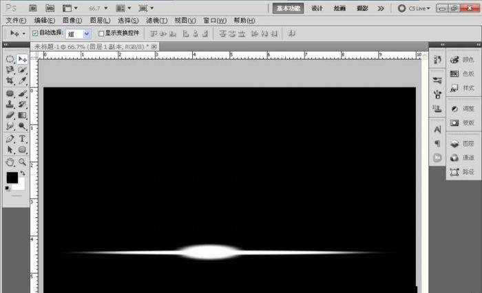 ps制作修饰用的发光线条