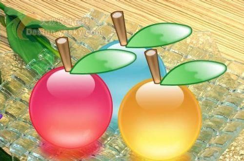 PS制作诱人的水晶樱桃