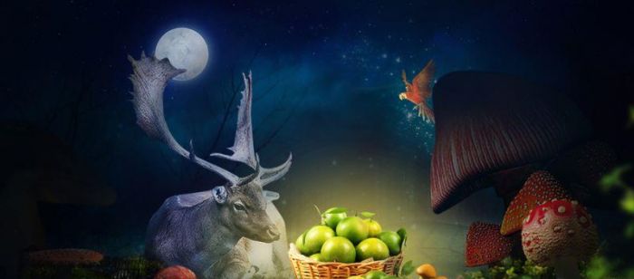 Photoshop制作圣诞节主题风格的橘子电商宣传海报