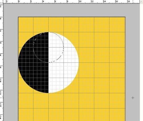 ps简单制作一个太极图案