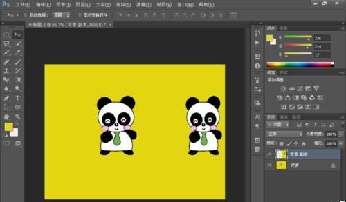 PS怎么设计一个卡通熊猫的主题海报?