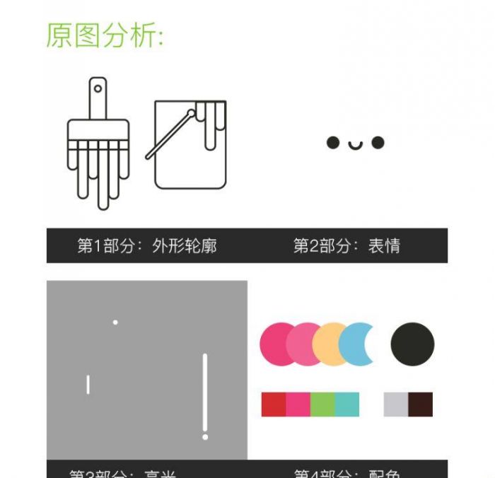 PS简单绘制一组萌萌哒粉刷工具