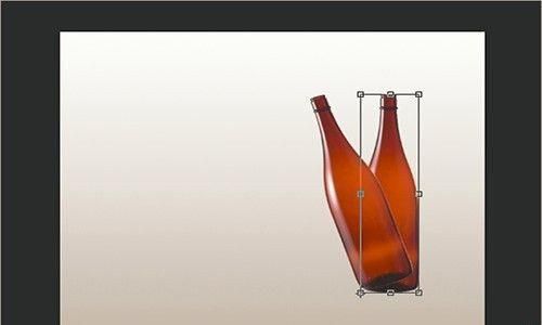 PS自由变换工具制作瓶子动态倾斜的效果