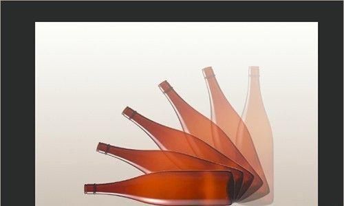 PS自由变换工具制作瓶子动态倾斜的效果