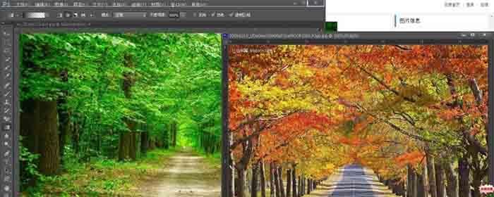 PS利用渐变工具将两张图片融合为一张图