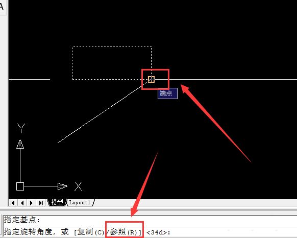 cad怎么旋转图形? cad旋转长方形的教程