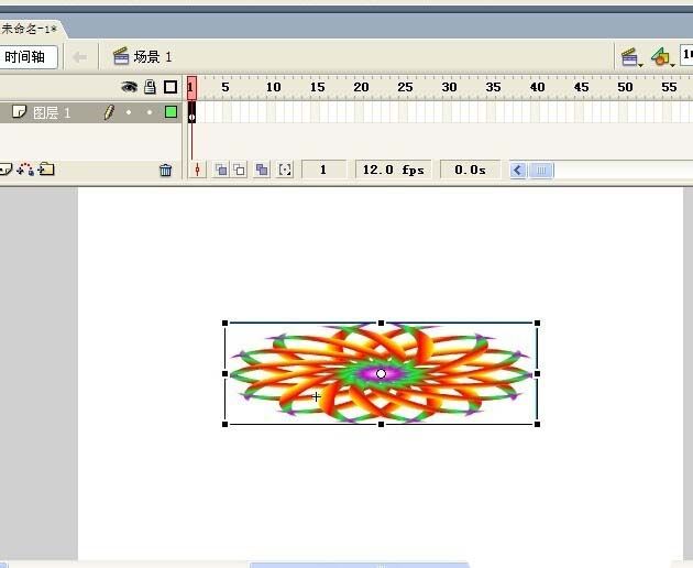 flash制作一种可以转动的绚丽花环