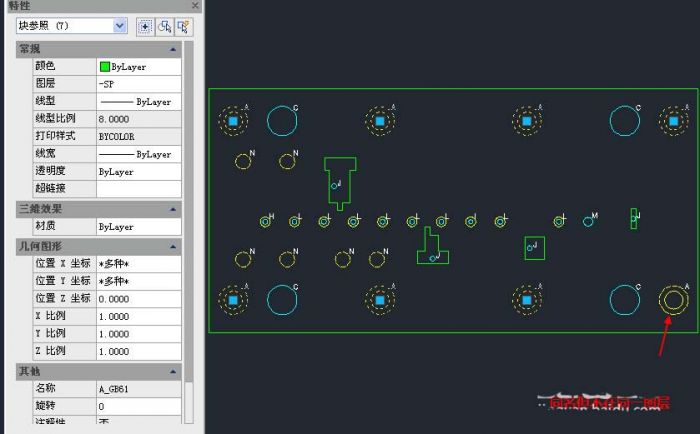 cad怎么快速选择相同图形/块?