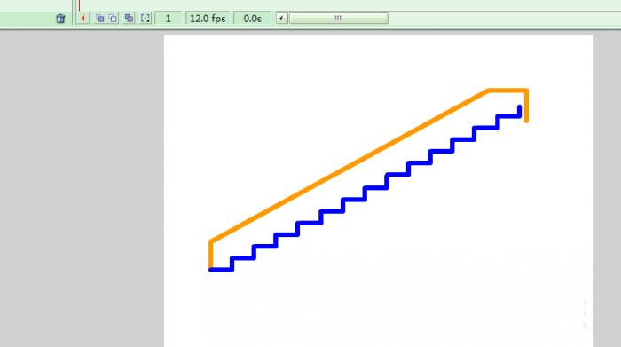 用flash绘制扶梯的运动