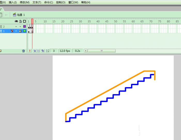 用flash绘制扶梯的运动