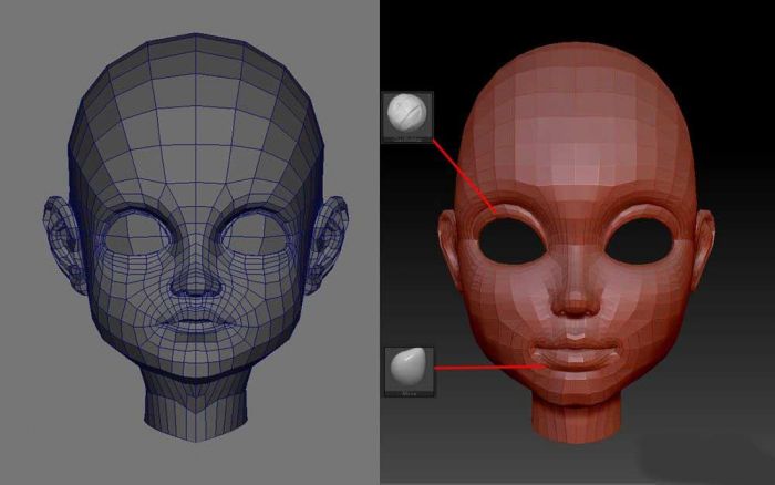 MAYA制作可爱带着眼睛的卡通女孩角色