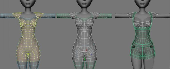 MAYA制作可爱带着眼睛的卡通女孩角色