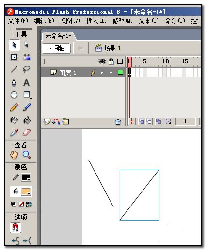 flash 8怎么使用对象绘制功能? flash绘制折叠不粘连图案的教程