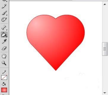 flash利用钢笔工具与渐变填充绘制红心