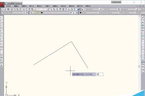 cad怎么绘制与两条直线相切的圆?