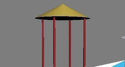 3dmax怎么制作一个简单漂亮的亭子?