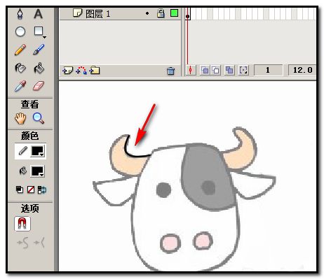 flash怎么描图案轮廓? flash图案描边的教程