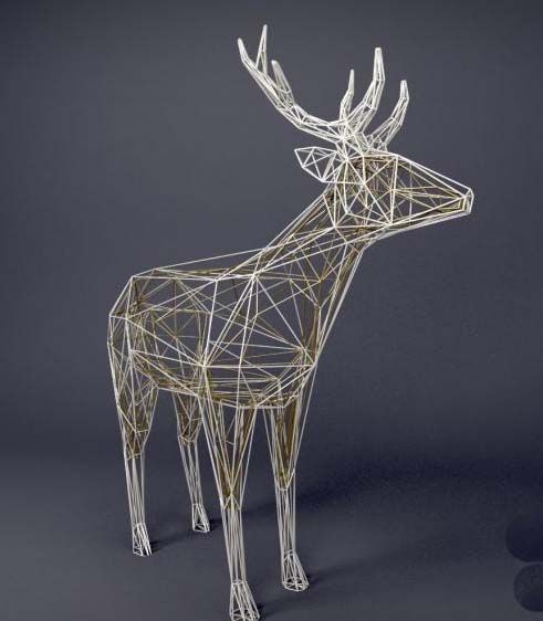 3dMax怎么制作网格麋鹿模型?