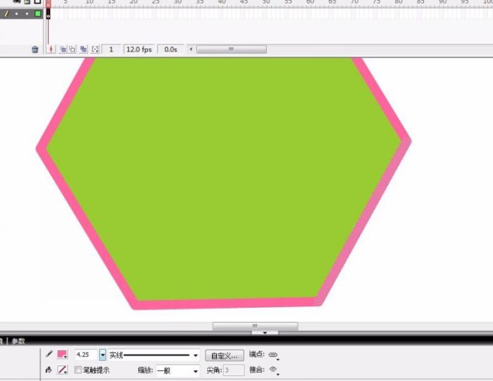 flash中选中有边框图形的边框方法