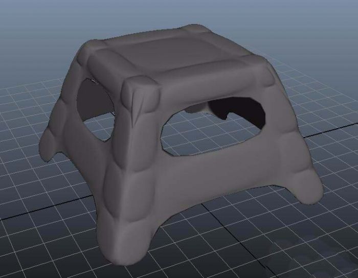 maya怎么创建小马扎凳子模型?