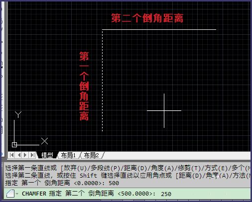 cad怎么绘制倒直角图形?