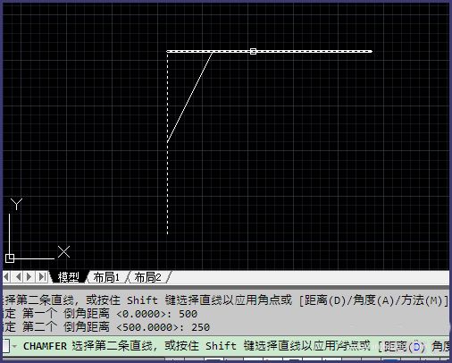 cad怎么绘制倒直角图形?
