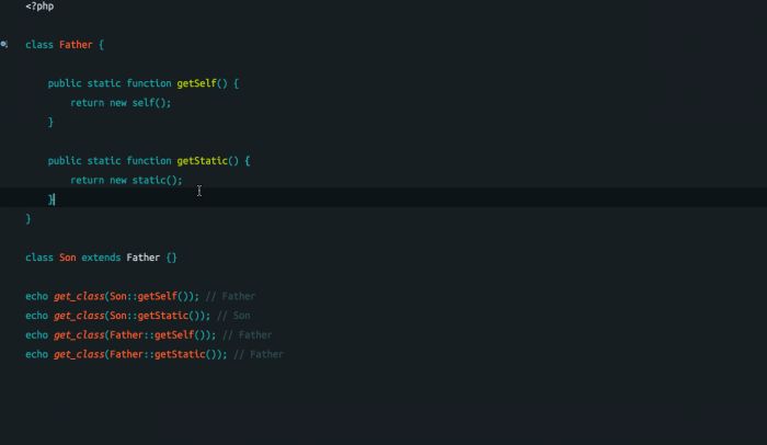 PHP new static 和 new self详解